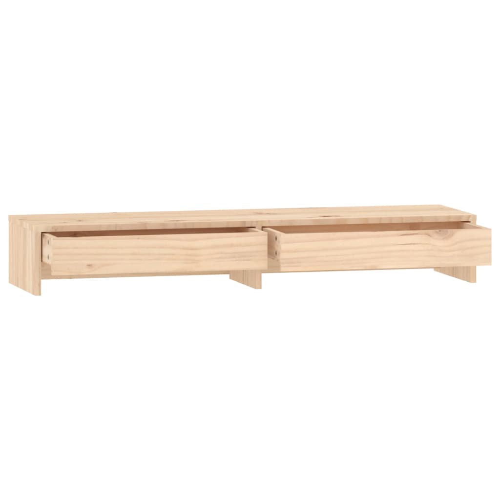 vidaXL Support pour moniteur 100x27x15 cm Bois de pin solide