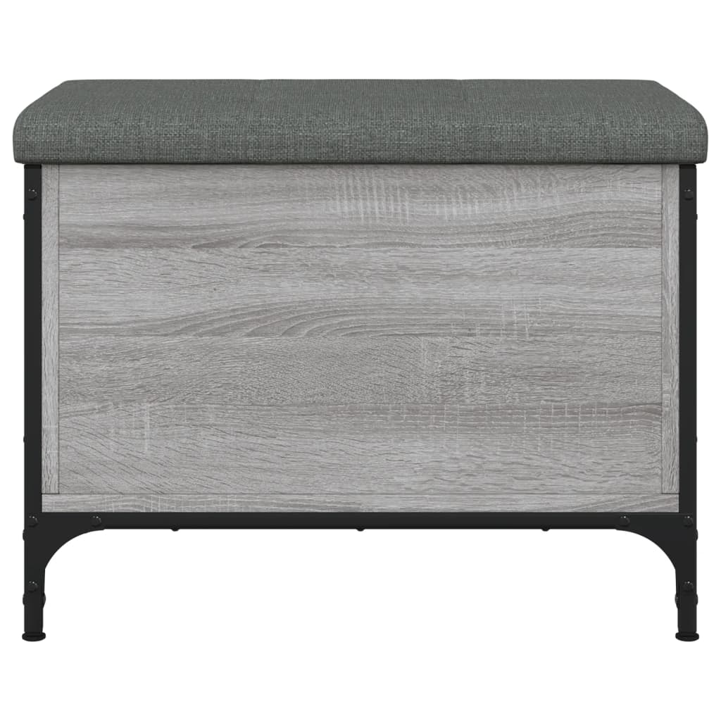 vidaXL Banc de rangement sonoma gris 62x42x45 cm bois d'ingénierie