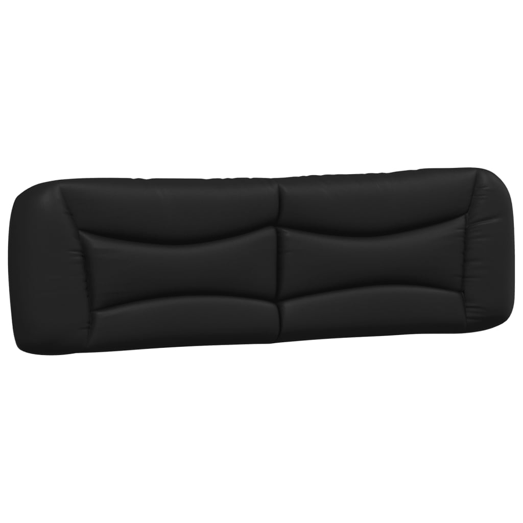 vidaXL Coussin de tête de lit noir 180 cm similicuir