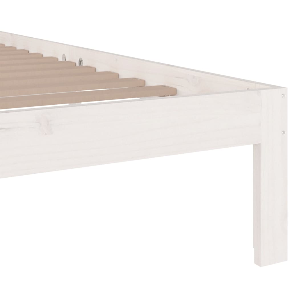 vidaXL Cadre de lit sans matelas blanc bois massif 160x200 cm