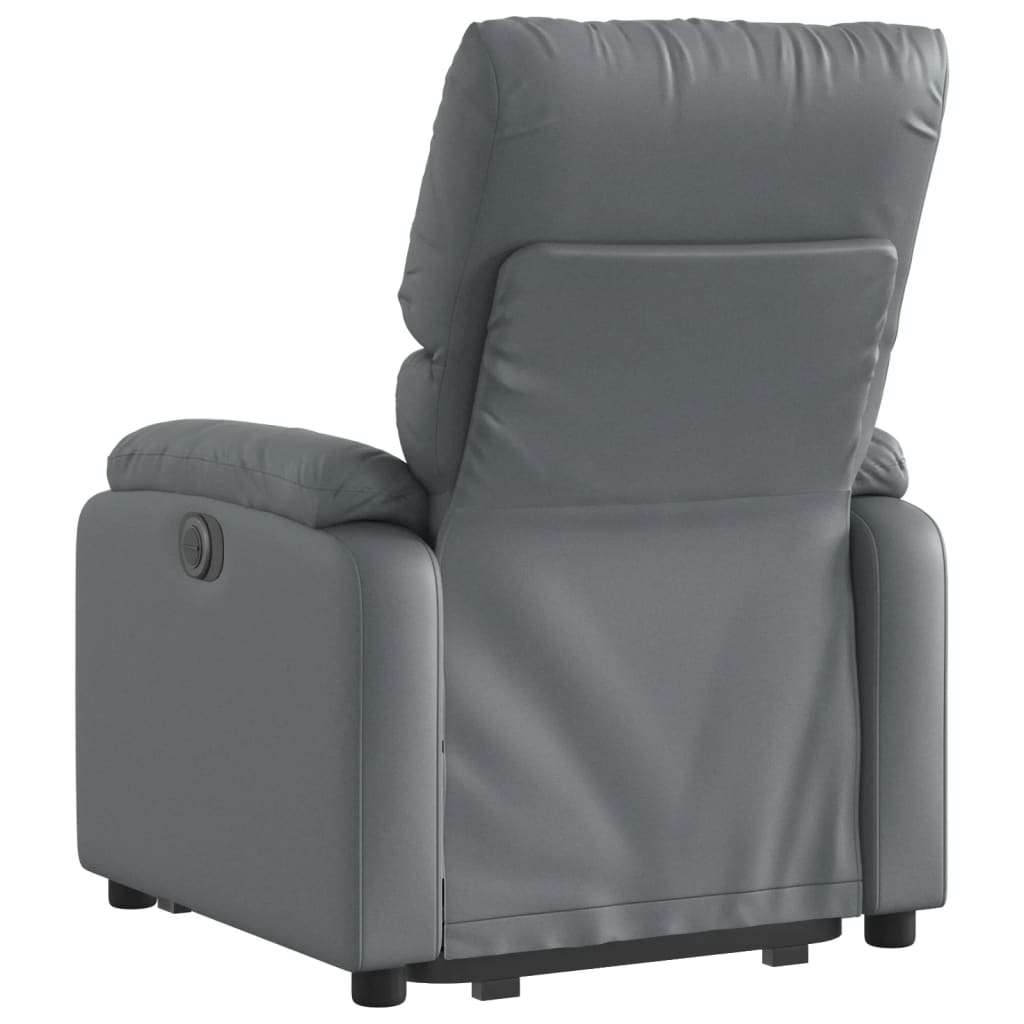 vidaXL Fauteuil inclinable Gris Similicuir