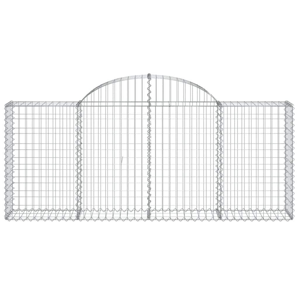 vidaXL Paniers à gabions arqués 3 pcs 200x30x80/100 cm Fer galvanisé