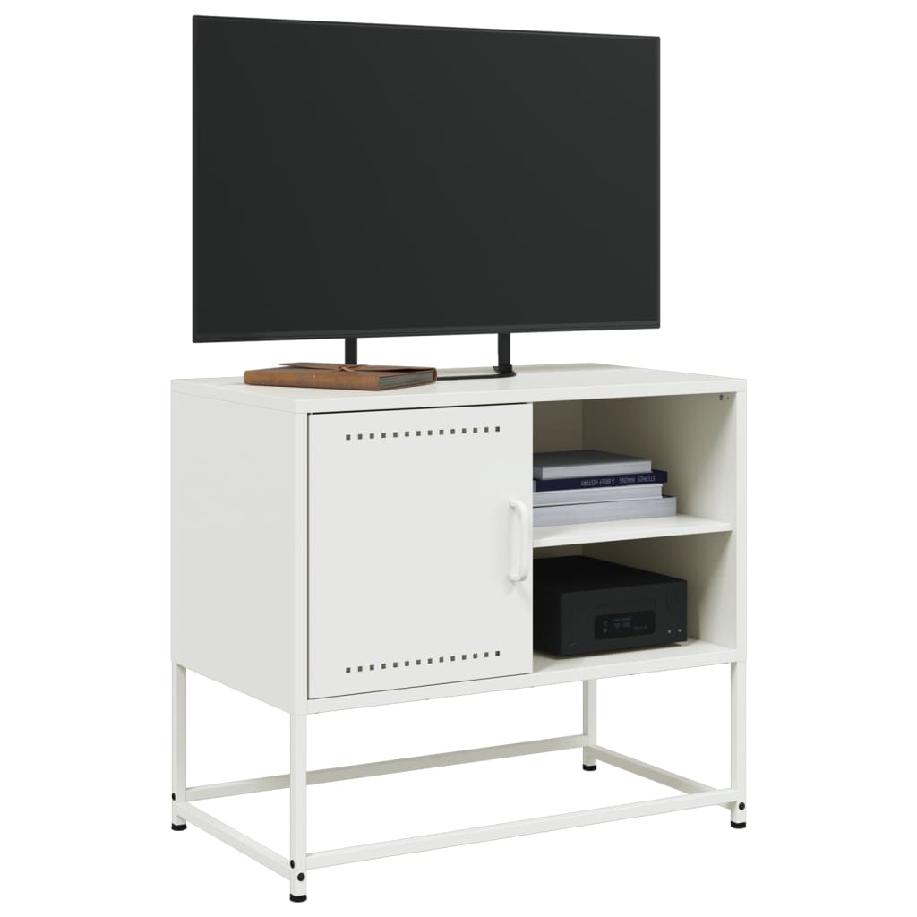 vidaXL Meuble TV vert olive 100,5x39x60,5 cm acier