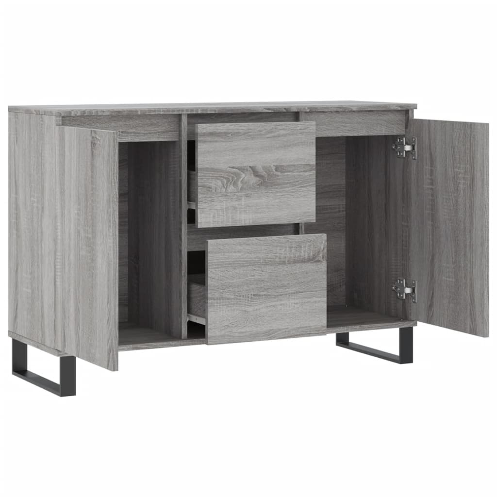 vidaXL Buffet sonoma gris 104x35x70 cm bois d'ingénierie