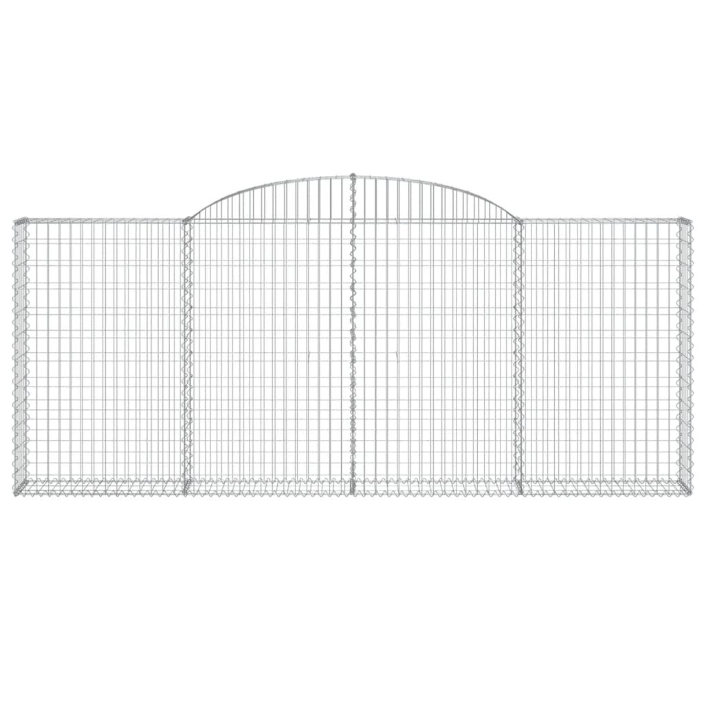 vidaXL Paniers à gabions arqués 10 pcs 300x30x120/140 cm fer galvanisé