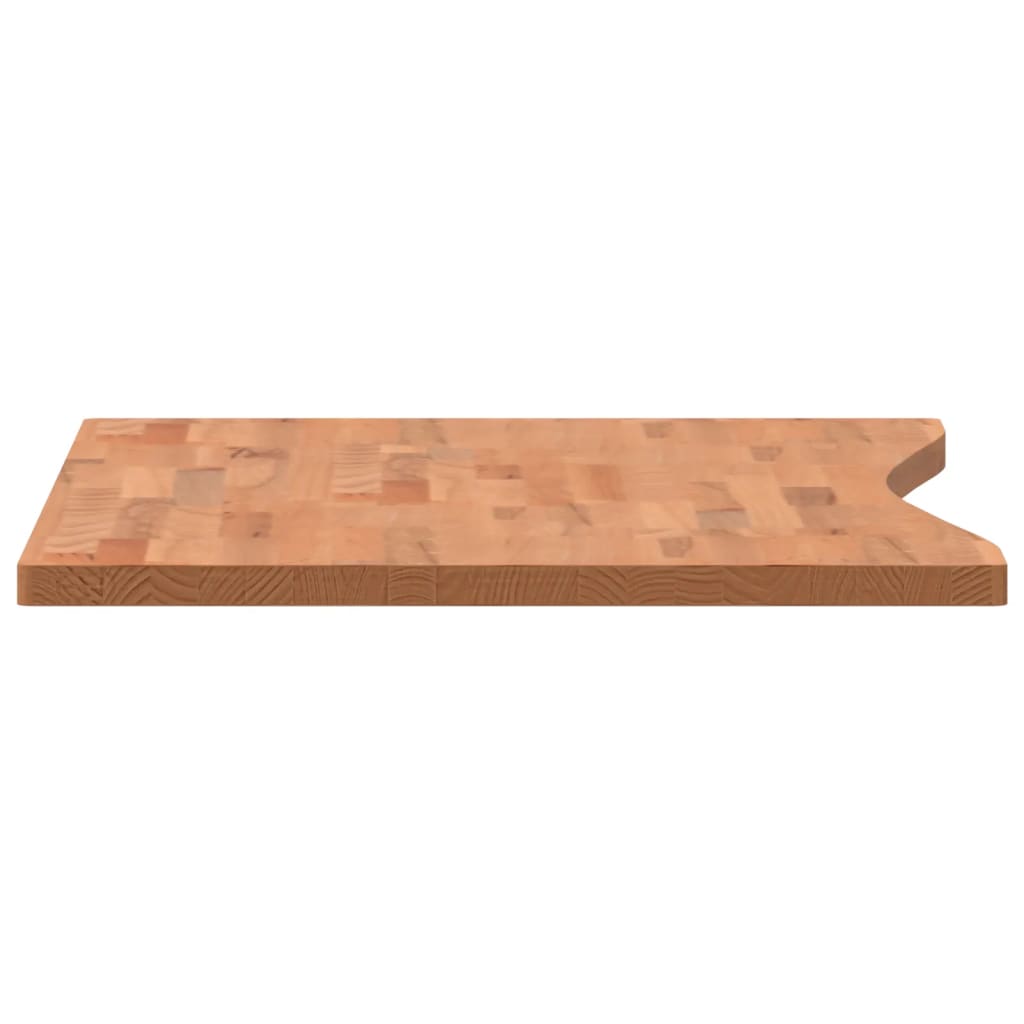 vidaXL Dessus de bureau 100x(55-60)x2,5 cm bois massif de hêtre