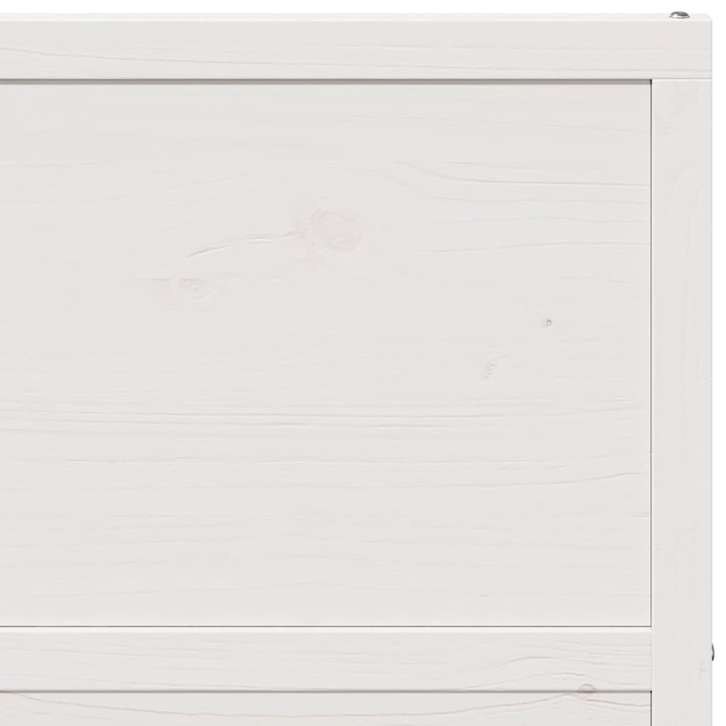 vidaXL Porte de grange blanc 80x208 cm bois massif de pin