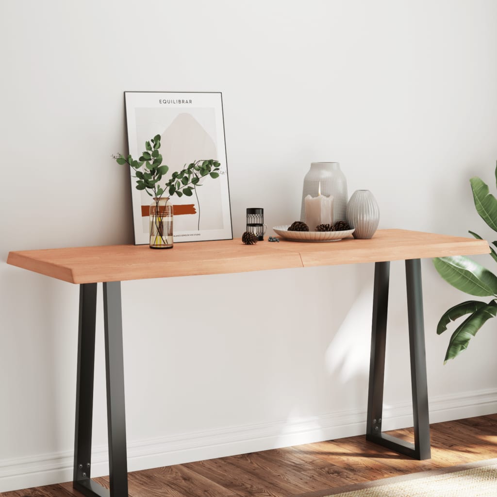 vidaXL Dessus de table bois massif traité bordure assortie