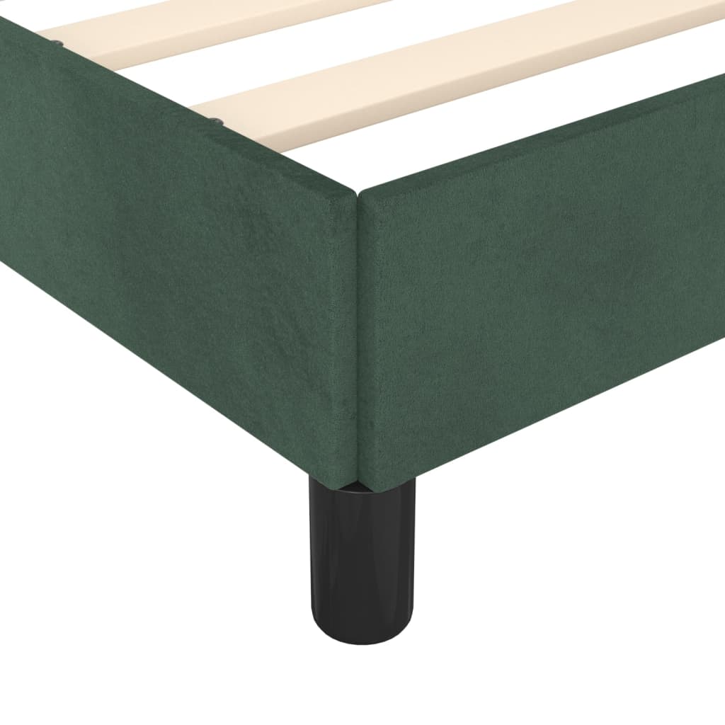 vidaXL Cadre de lit sans matelas vert foncé 90x200 cm velours