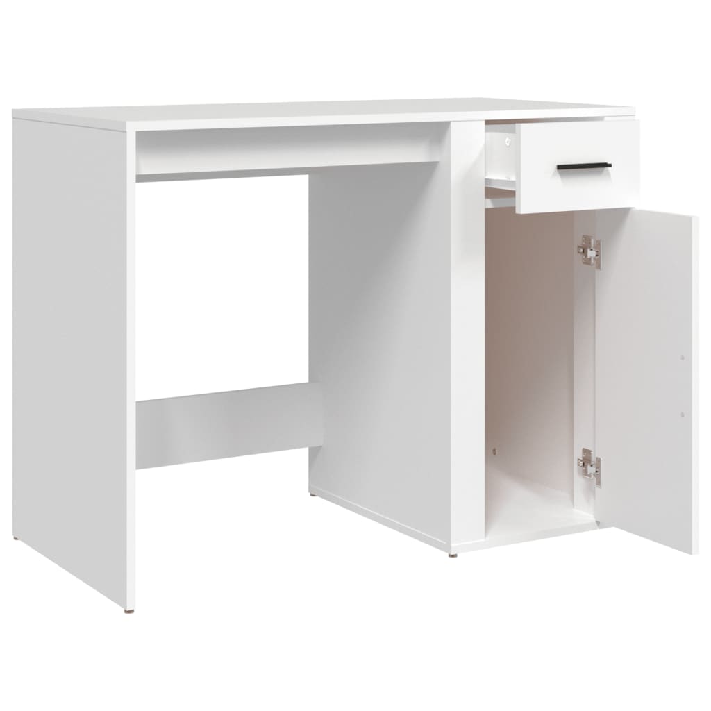 vidaXL Bureau Blanc 100x49x75 cm Bois d'ingénierie