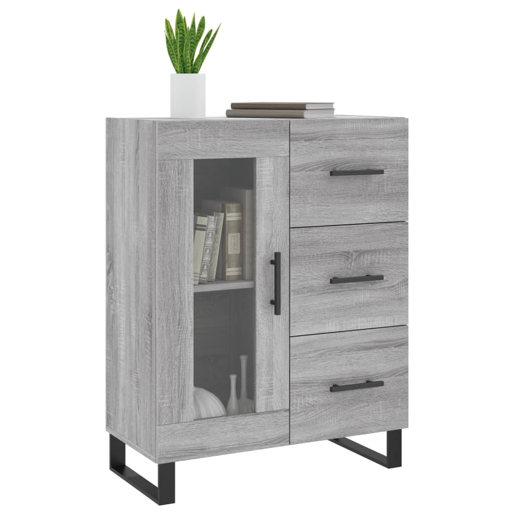 vidaXL Buffet sonoma gris 69,5x34x90 cm bois d'ingénierie