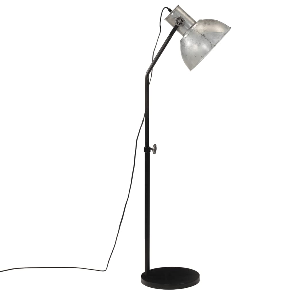 vidaXL Lampadaire 25 W argent vintage 30x30x90-150 cm E27