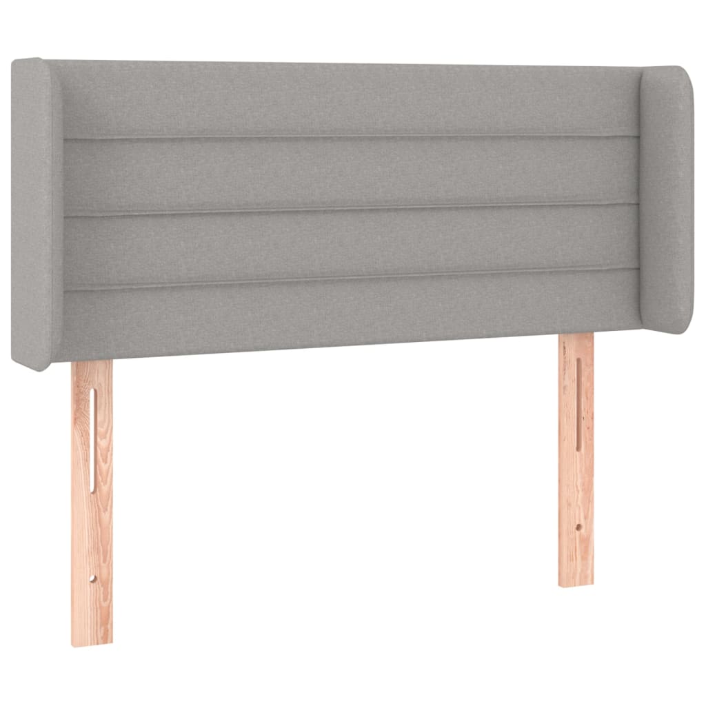 vidaXL Tête de lit à LED Gris clair 83x16x78/88 cm Tissu