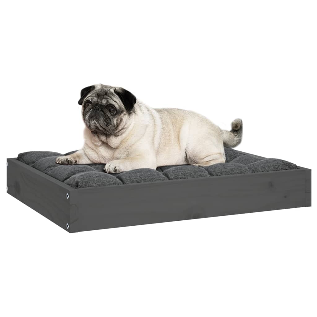 vidaXL Lit pour chien Gris 61,5x49x9 cm Bois de pin solide