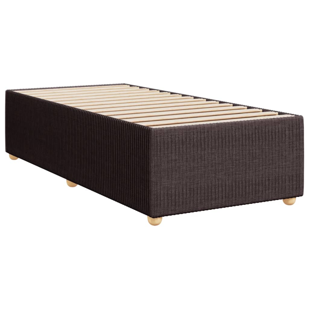 vidaXL Sommier à lattes de lit avec matelas Marron foncé 90x190 cm