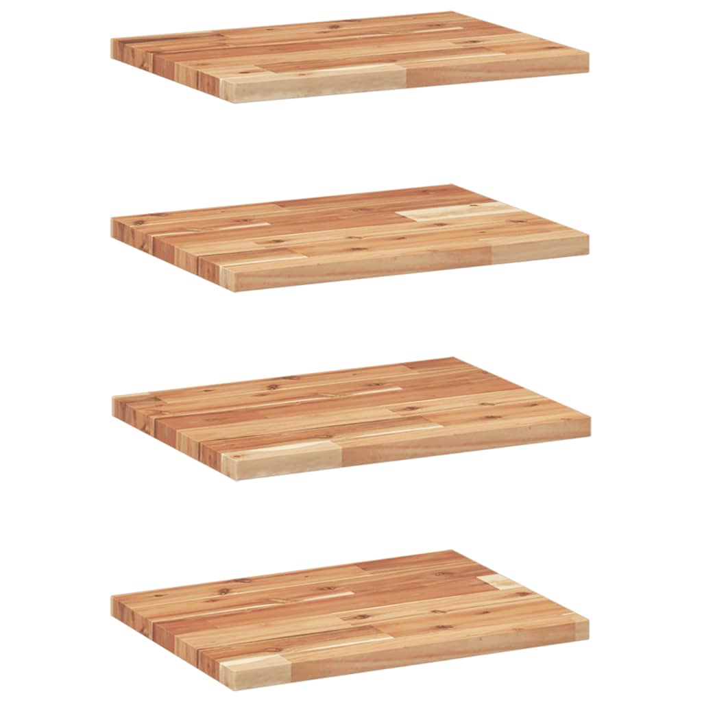 vidaXL Étagères flottantes 4 pcs 60x30x2 cm acacia massif à l'huile