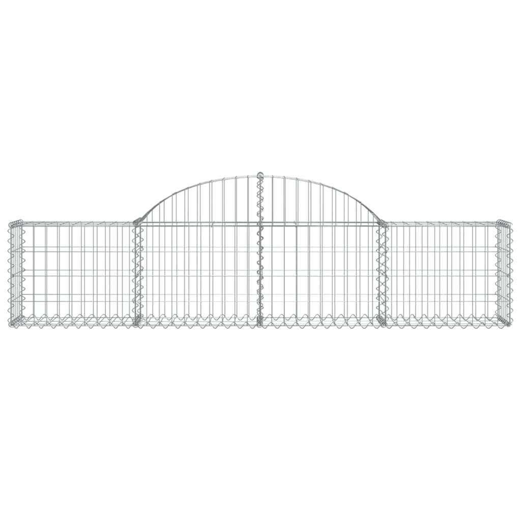 vidaXL Paniers à gabions arqués 10 pcs 200x30x40/60 cm Fer galvanisé