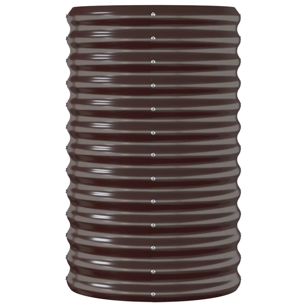 vidaXL Lit surélevé de jardin Acier enduit de poudre marron