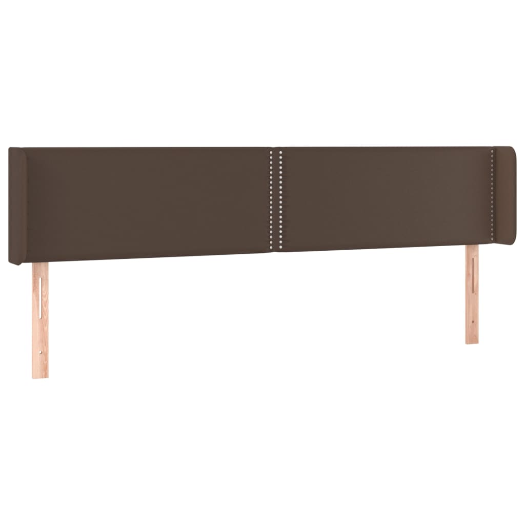 vidaXL Tête de lit à LED Marron 203x16x78/88 cm Similicuir