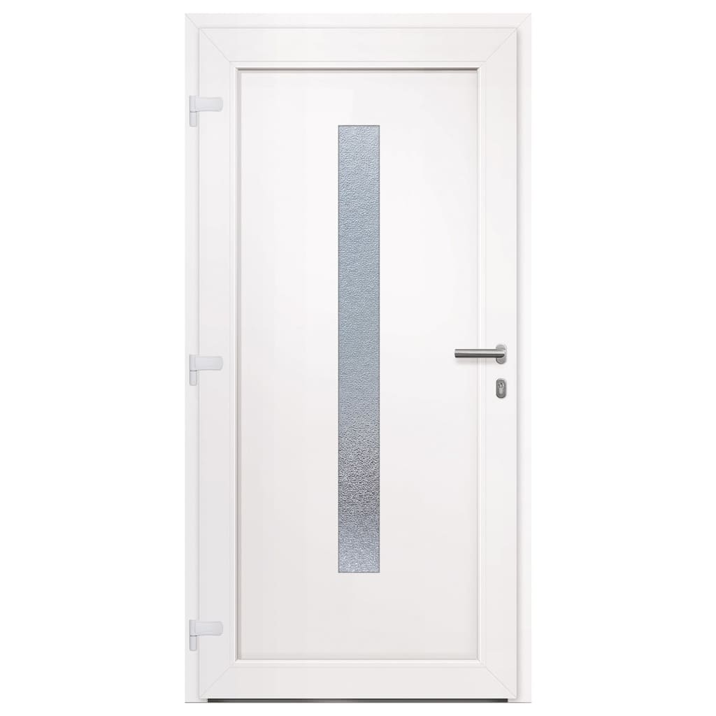 vidaXL Porte d'entrée Blanc 108x200 cm PVC