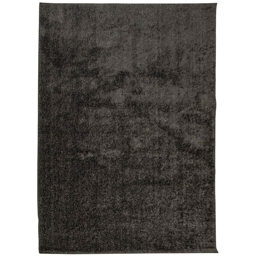 vidaXL Tapis ISTAN à poils longs aspect brillant anthracite 200x280 cm