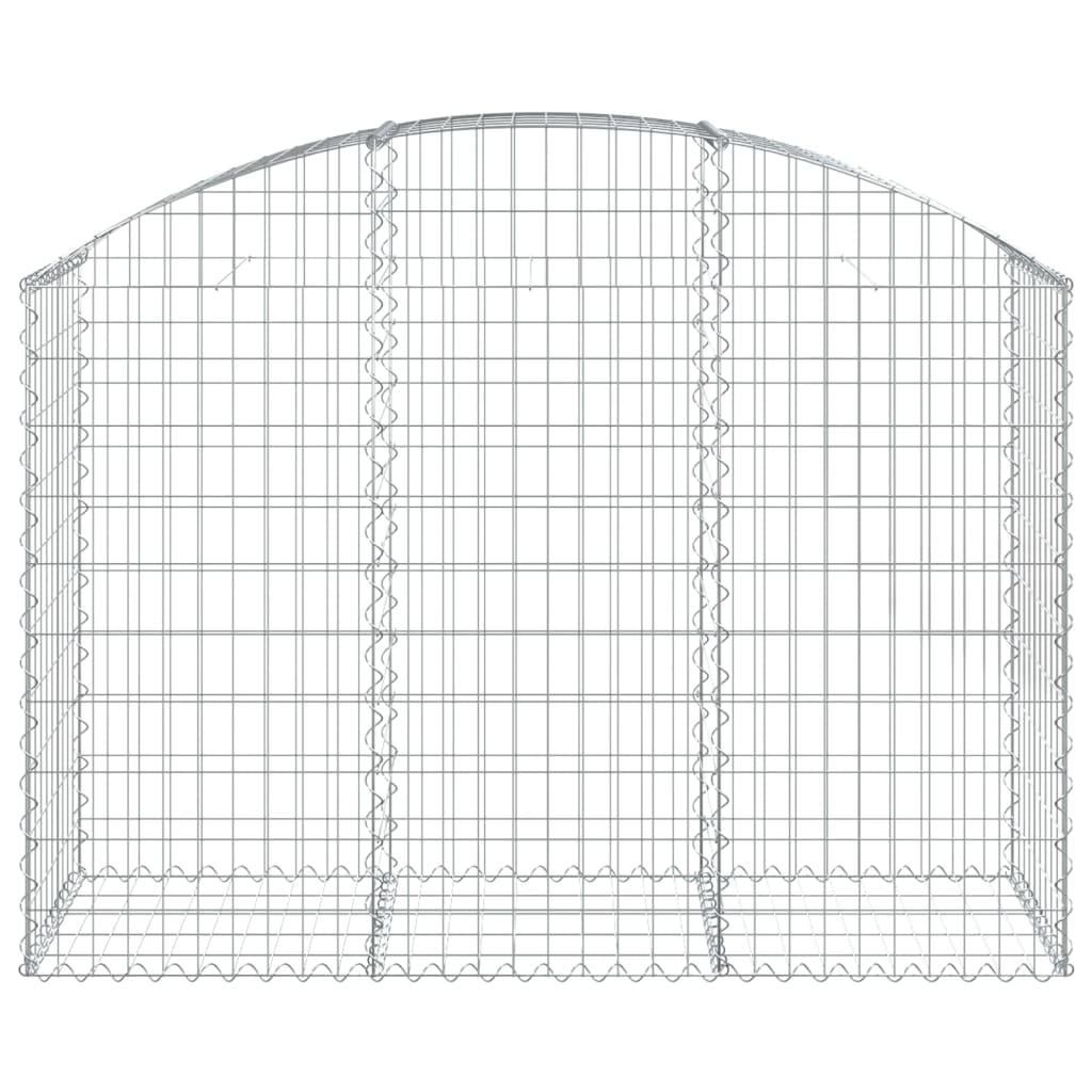 vidaXL Panier de gabions arqué 150x50x100/120 cm Fer galvanisé