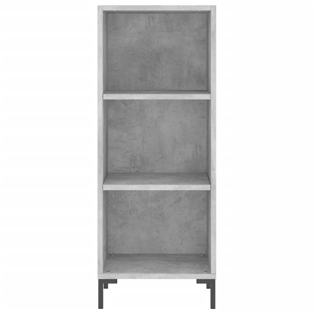 vidaXL Buffet haut Gris béton 34,5x32,5x180 cm Bois d'ingénierie