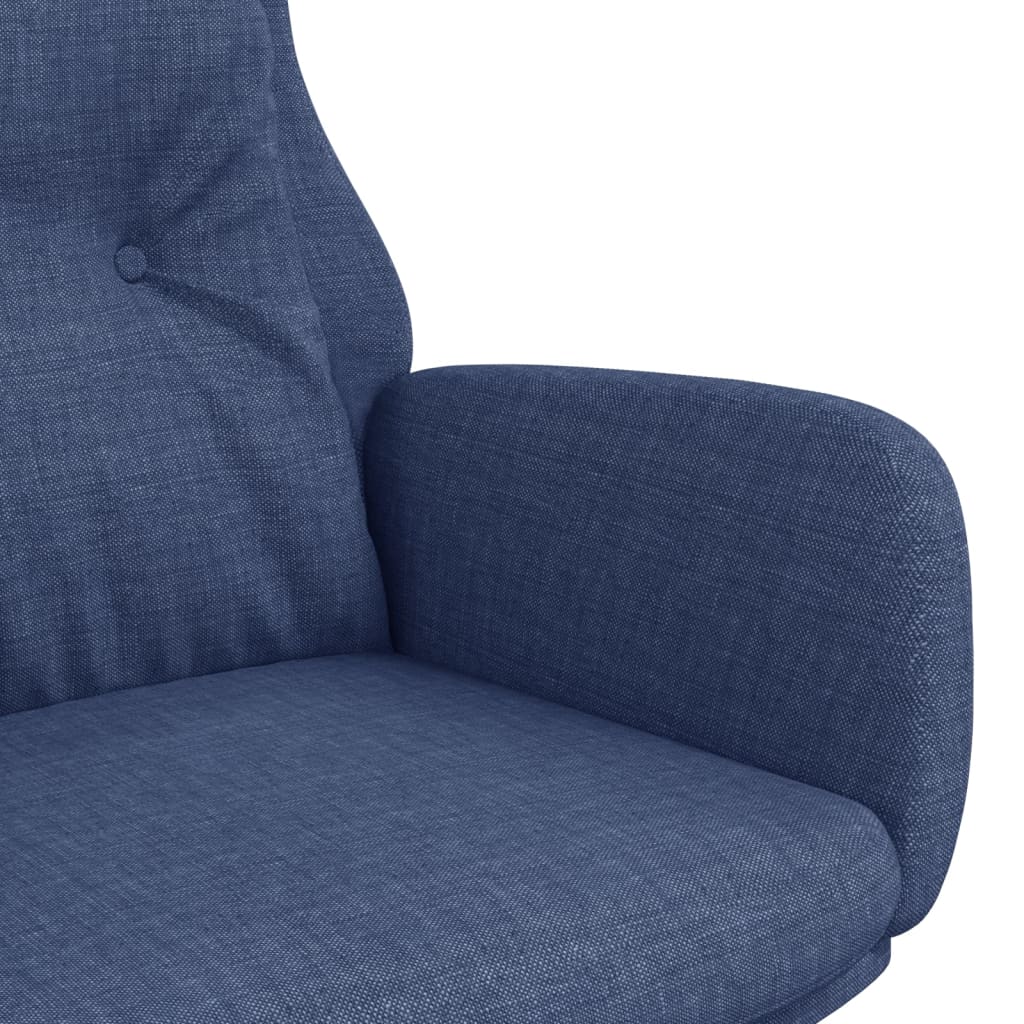 vidaXL Chaise de relaxation Bleu Tissu