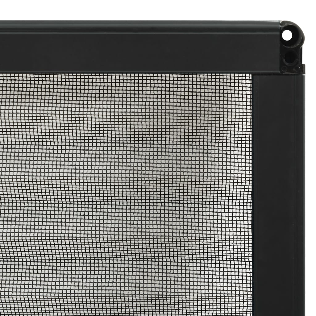 vidaXL Moustiquaire plissée pour fenêtre Aluminium Anthracite 80x100cm