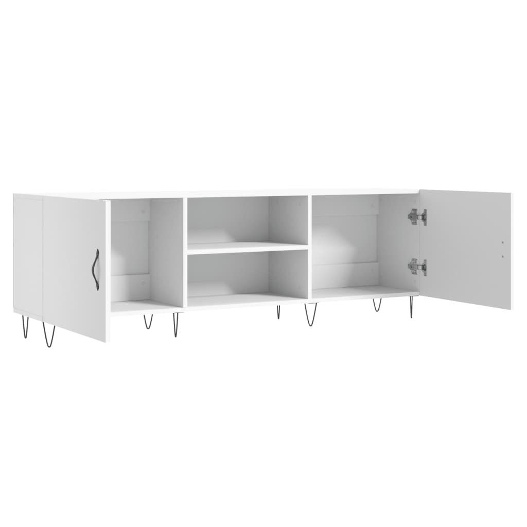 vidaXL Meuble TV blanc 150x30x50 cm bois d'ingénierie