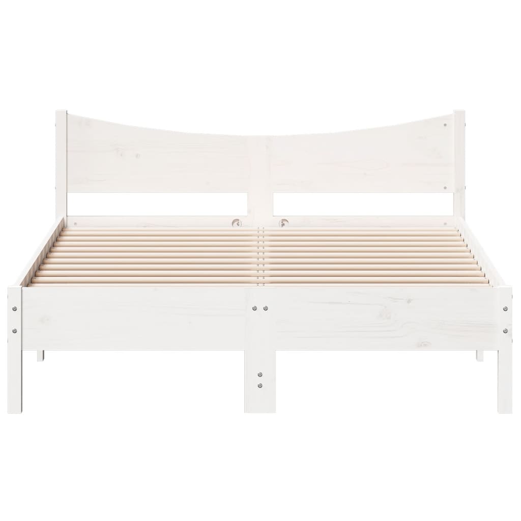 vidaXL Cadre de lit sans matelas blanc 140x200 cm bois de pin massif