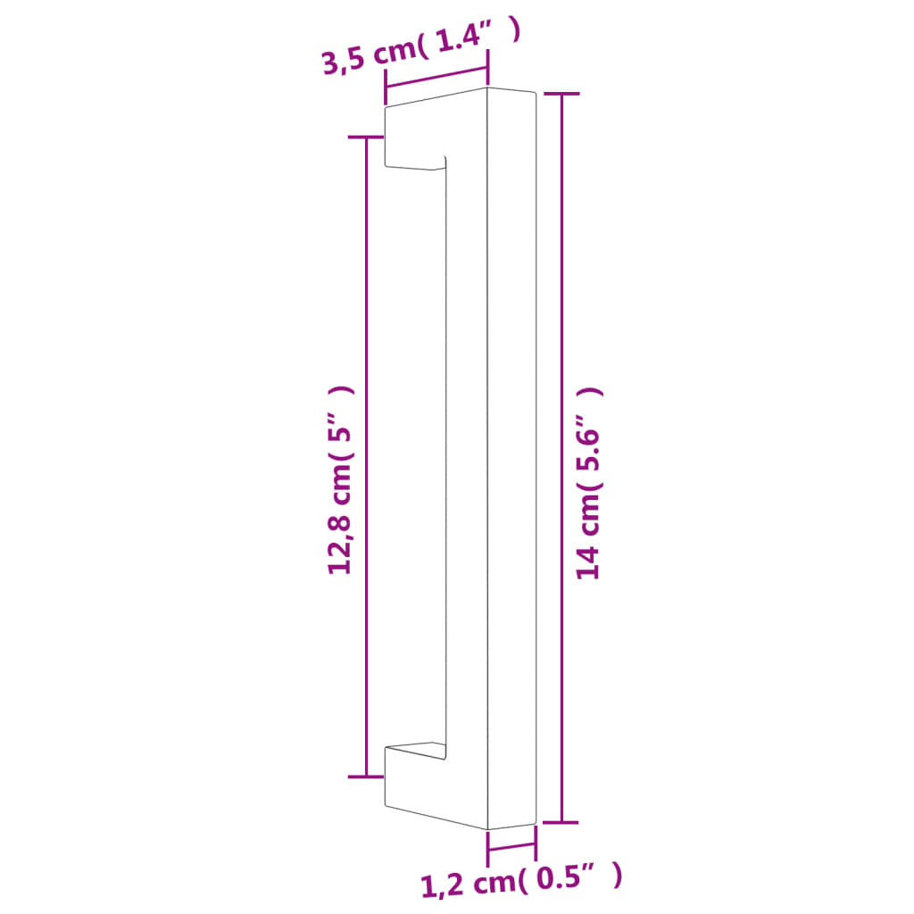 vidaXL Poignées d'armoire 20 pcs noir 128 mm acier inoxydable