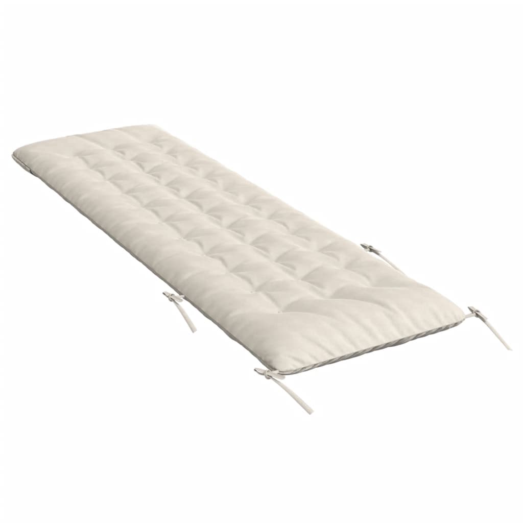 vidaXL Coussin de chaise longue crème 160x50x10 cm similicuir daim