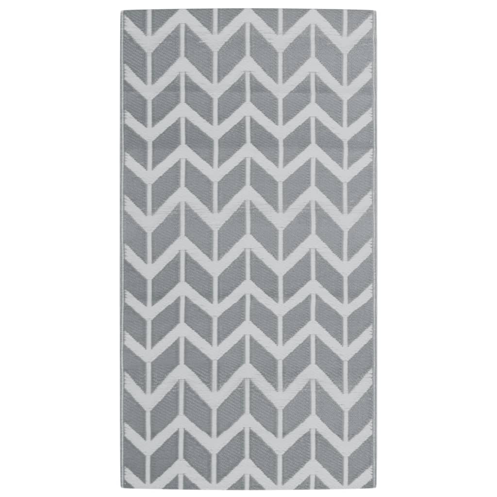 vidaXL Tapis d'extérieur Gris 80x150 cm PP