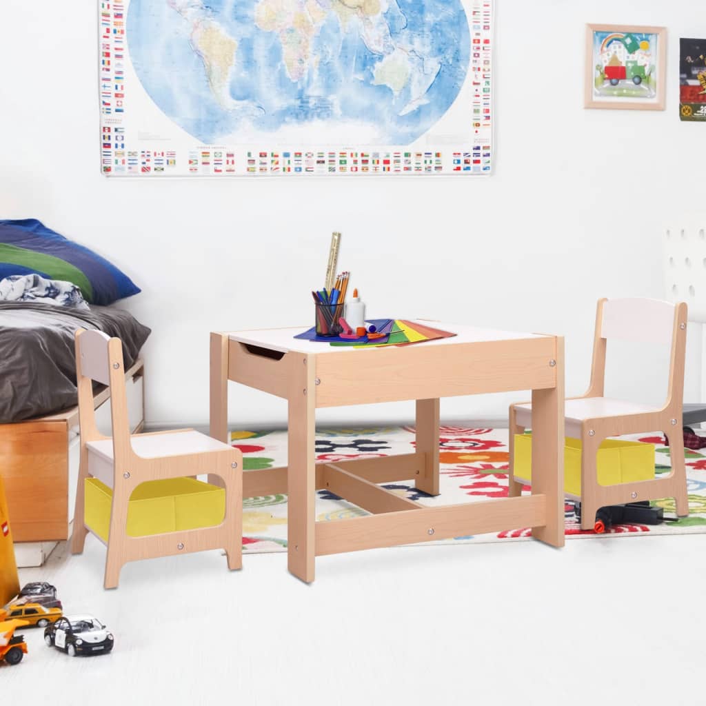 vidaXL Table pour enfants avec 2 chaises MDF