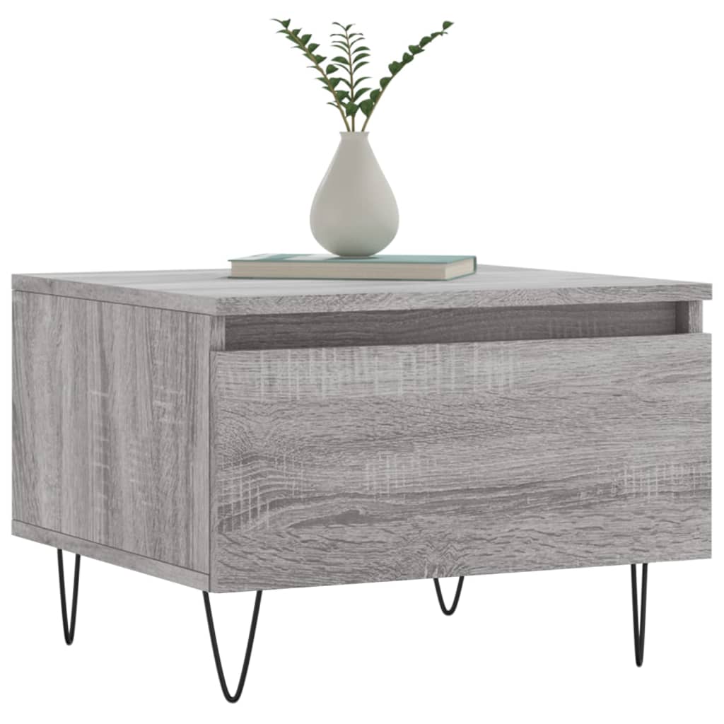 vidaXL Table basse sonoma gris 50x46x35 cm bois d'ingénierie