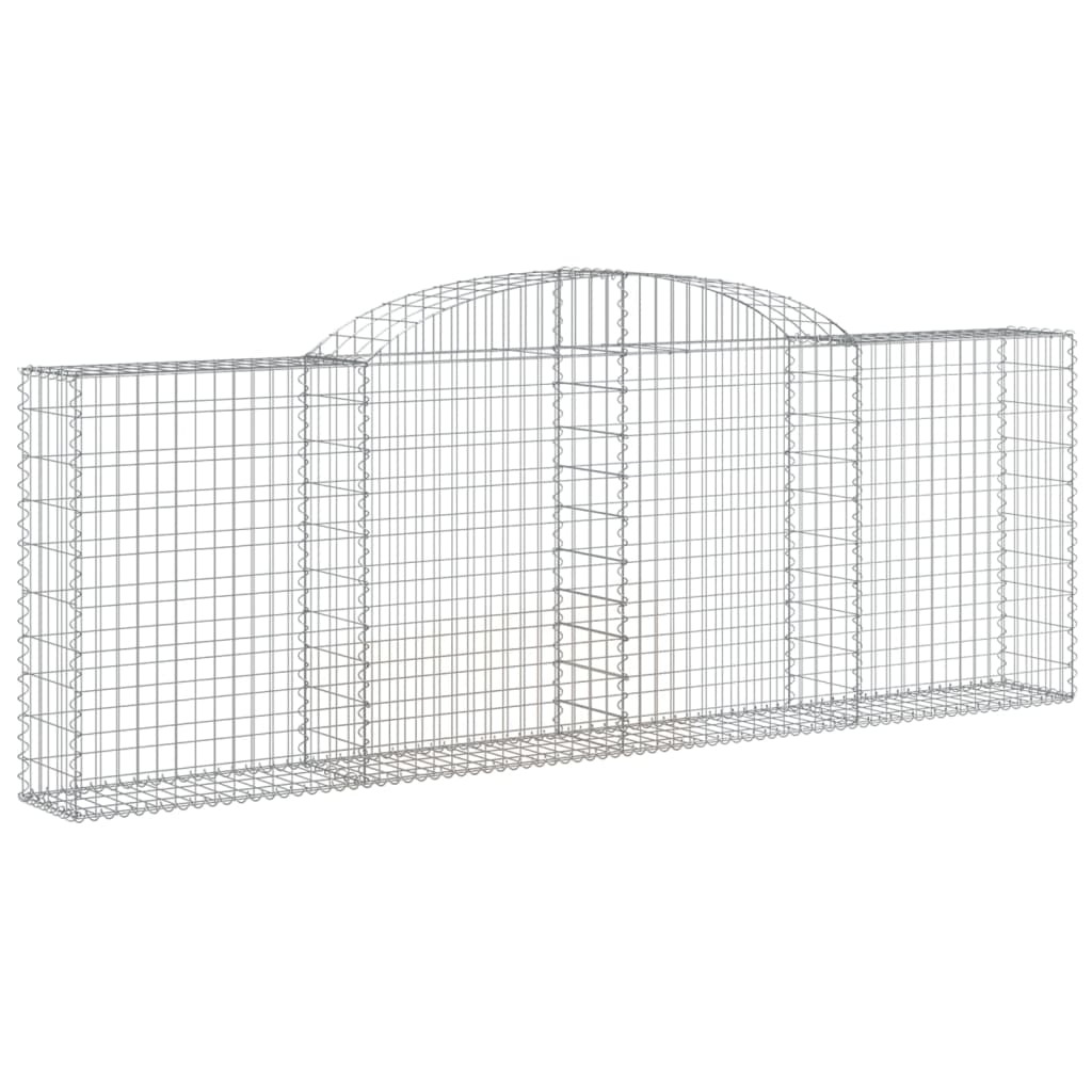 vidaXL Paniers à gabions arqués 11 pcs 300x30x100/120 cm fer galvanisé