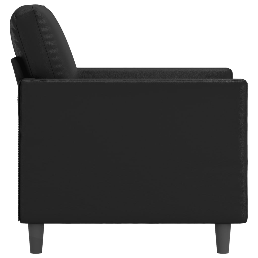 vidaXL Fauteuil Noir 60 cm Similicuir