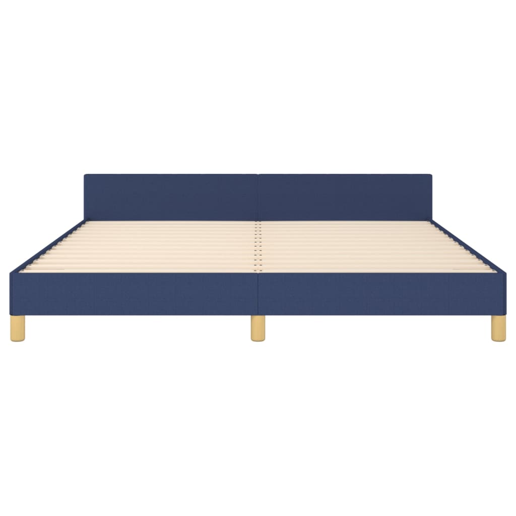 vidaXL Cadre de lit sans matelas bleu 180x200 cm tissu