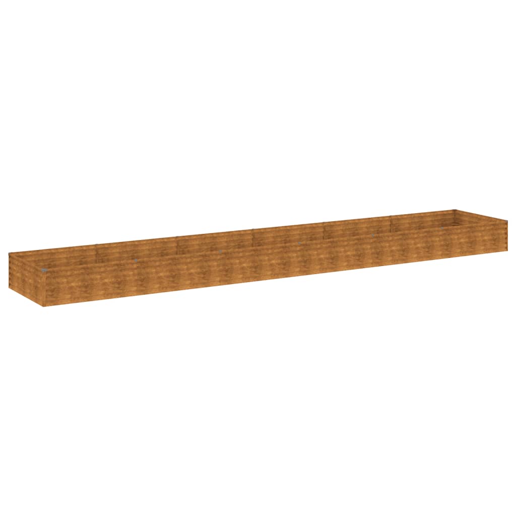 vidaXL Lit surélevé de jardin 579 x 100 x 36 cm acier corten