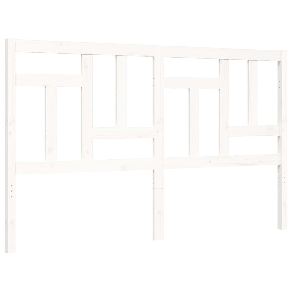 vidaXL Cadre de lit sans matelas blanc bois de pin massif