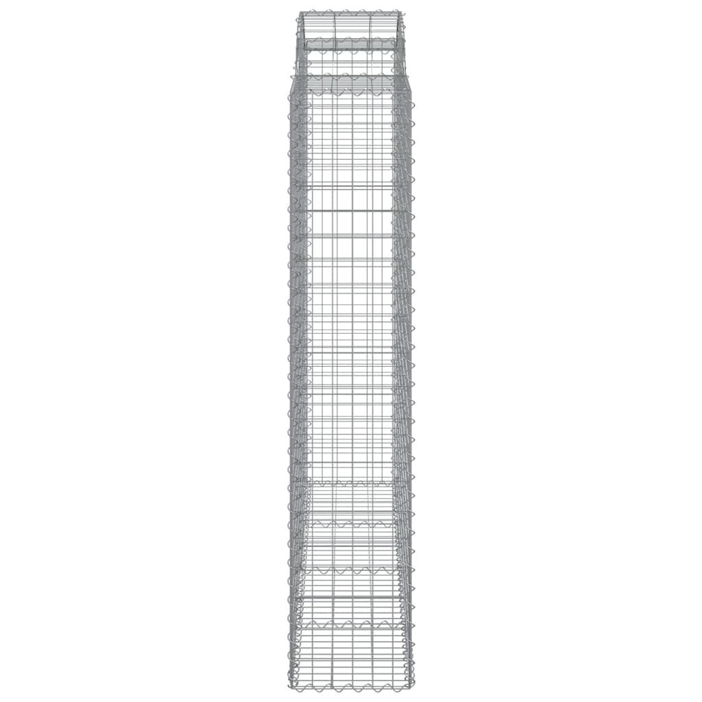 vidaXL Paniers à gabions arqués 14 pcs 200x50x200/220 cm Fer galvanisé