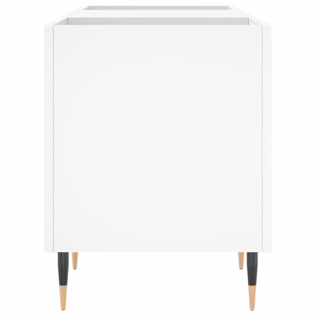 vidaXL Armoire à disques blanc 121x38x48 cm bois d'ingénierie