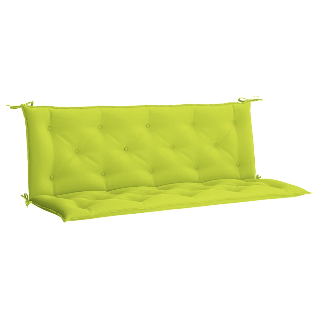 vidaXL Coussin de banc de jardin vert vif 150x(50+50)x7cm tissu oxford