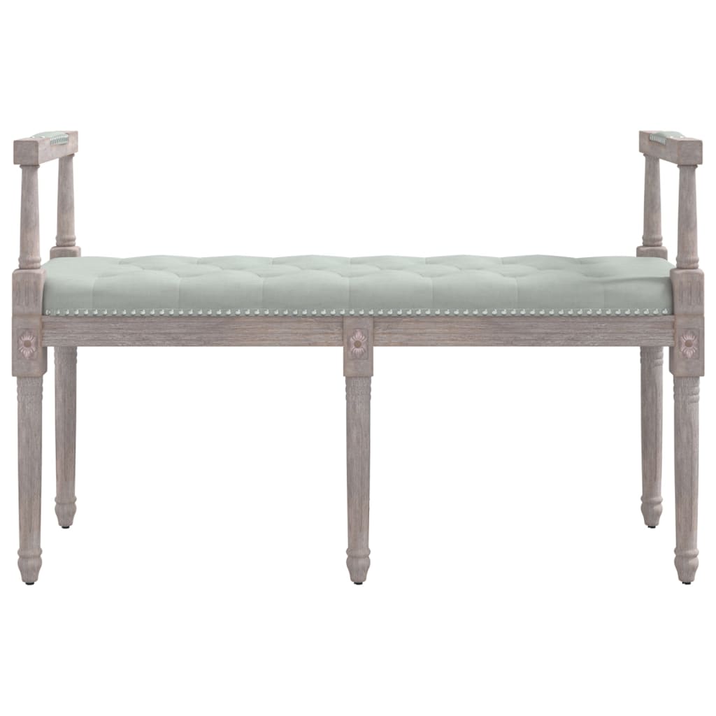 vidaXL Banc Gris clair 110x40x70 cm Velours