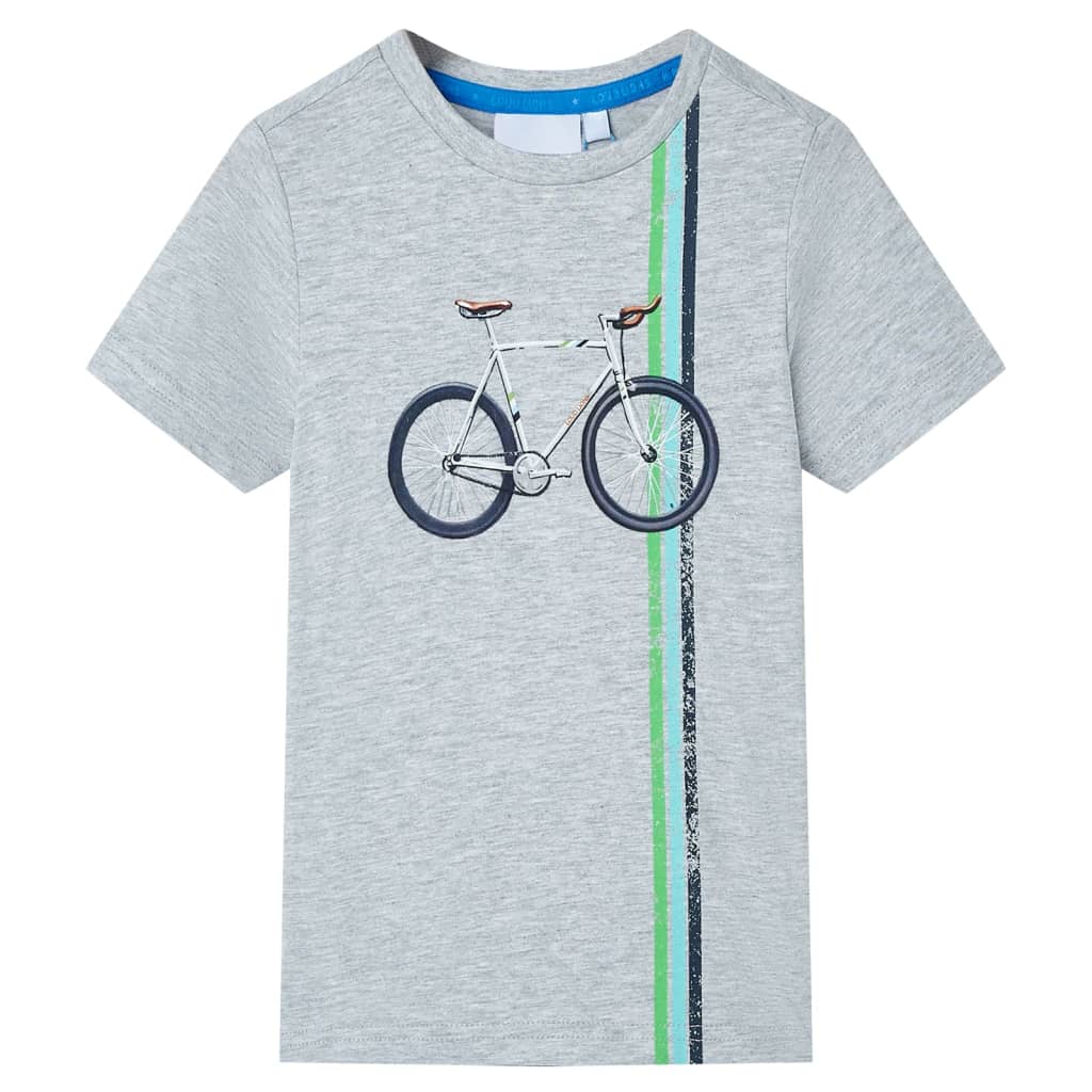 T-shirt pour enfants avec manches courtes gris 140