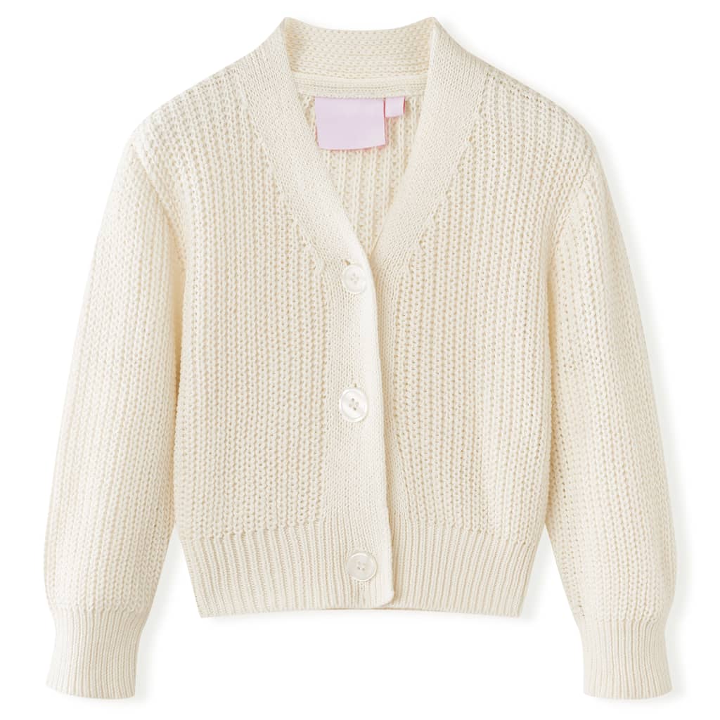 Cardigan pour enfants tricoté blanc neige 116