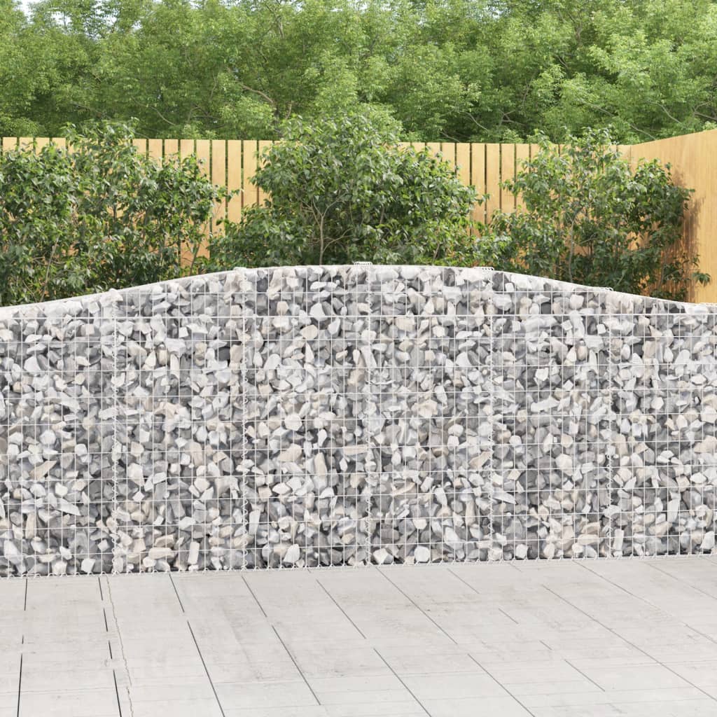 vidaXL Paniers à gabions arqués 8 pcs 400x30x100/120 cm Fer galvanisé