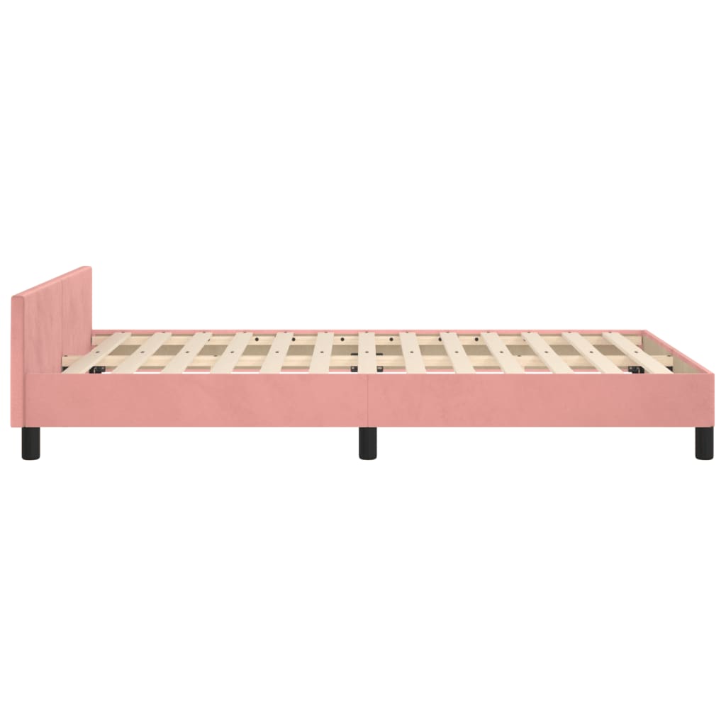 vidaXL Cadre de lit sans matelas rose 120x200 cm velours