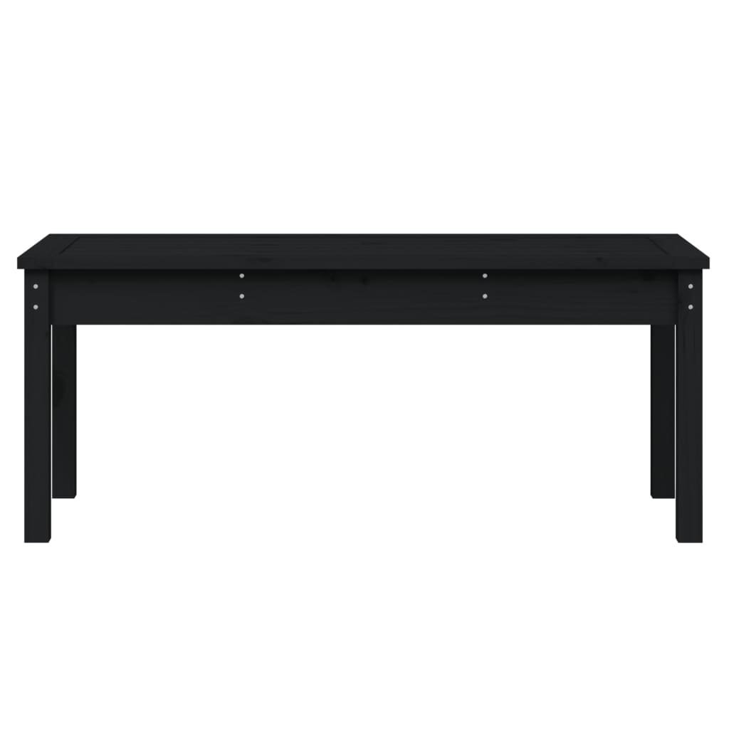 vidaXL Banc de jardin noir 109x44x45 cm bois massif de pin